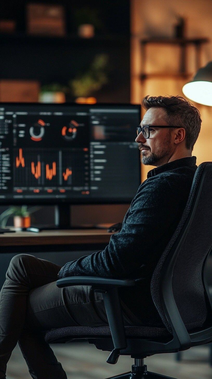 Illustration des leitenden Mathematikers beim Analysieren von Wahrscheinlichkeiten